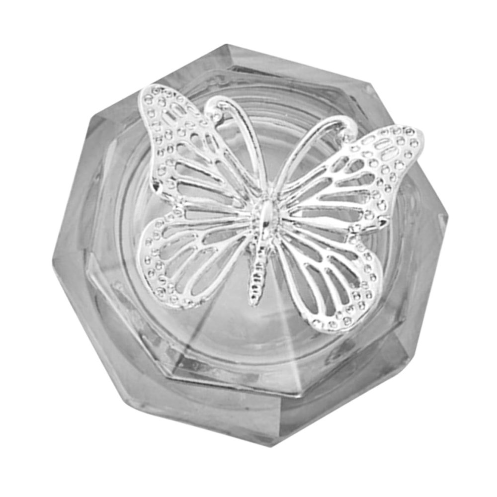 Crystal and Zinc Alloy Nail Dappen Dish with Lid