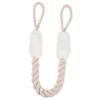 Minimalist Door Handle Pull Rope in White Cotton and Polyester view 1