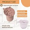 Anti-Choke Dog Bowl, Silicone, Slow Feed, with Suction Cup, Dishwasher Safe, for Small to Medium Dogs (Pink) view 2