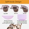 Anti-Choke Dog Bowl, Silicone, Slow Feed, with Suction Cup, Dishwasher Safe, for Small to Medium Dogs (Pink) view 4