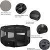 DONORO Portable Dog Playpen for Small Dogs, Cats, Rabbits and Puppies, Indoor/Outdoor, with Carrying Bag, Removable Zippered Top and Bottom, Black, Size L view 2