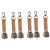 Toddmomy 6-Piece Outdoor Pet Bells, Hanging Alarm Bells, Cowbells, Metal Animal Bells with TPU view 1