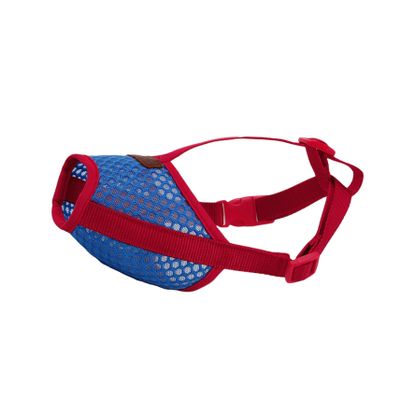 Adjustable Red Dog Muzzle, Mesh, Breathable