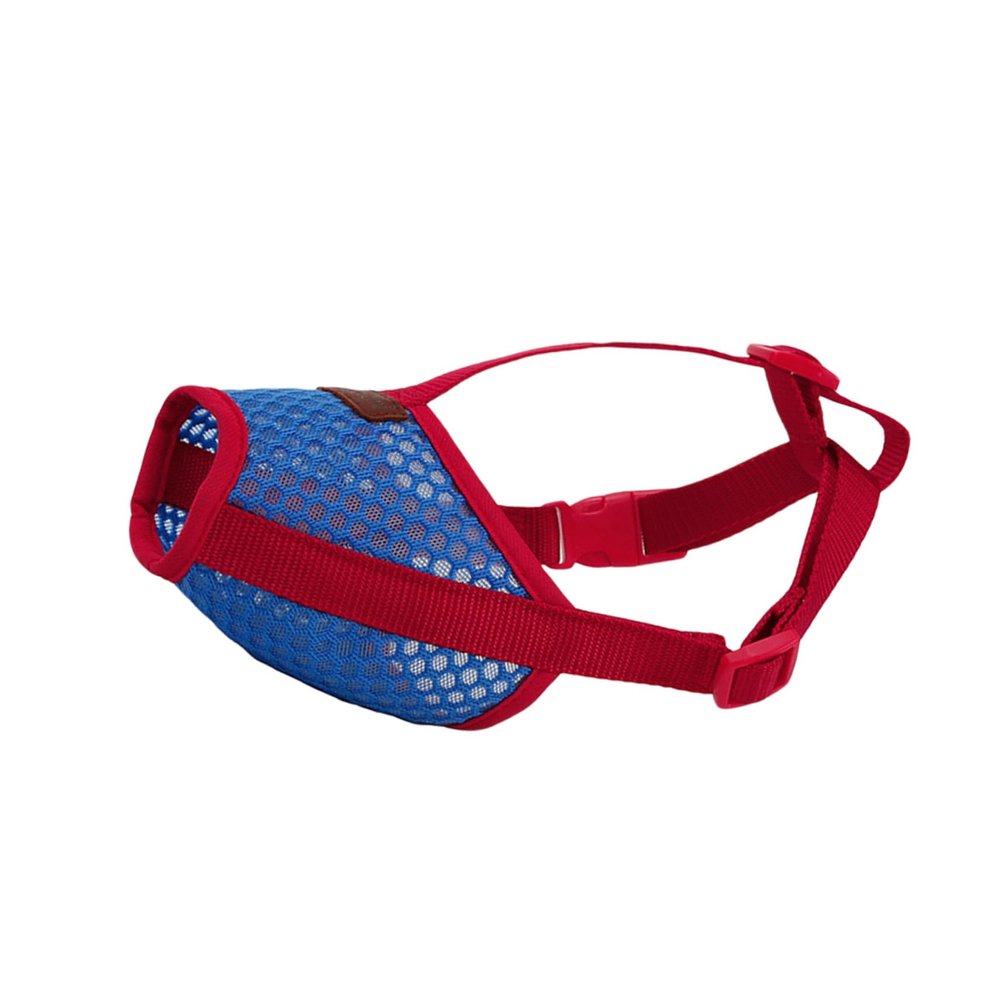 Adjustable Red Dog Muzzle, Mesh, Breathable