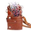 CaFfen Hair Stylist Tool Bag, PU Leather Crossbody Belt Bag, Green view 2