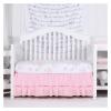 YOKIKIYO Two-Layer Ruffled Bed Skirt for Nursery, Toddlers, and Twin Beds, 14 in High, Pink, 71 x 132 x 36 cm view 1