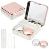 FERCAISH 2-Piece Portable Contact Lens Case Set with Mirror, Rose Gold view 1