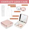 FERCAISH 2-Piece Portable Contact Lens Case Set with Mirror, Rose Gold view 2