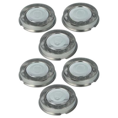 vhbw 6-Pack Replacement Shaving Heads Compatible with Philips HS308