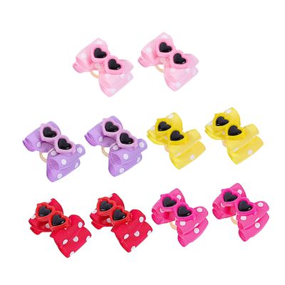 WOONEKY 10-Pack Dog Hair Clips with Bow for Daily Use