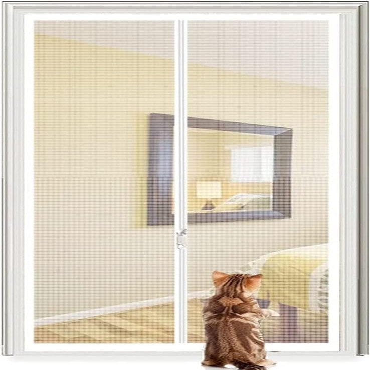 BANTASE Cat Fly Screen for Doors, 80 x 200 cm, Durable Cat Screen, Prevents Dogs and Cats from Roaming, Divider Mesh for Cat Separation (85 x 200 cm)