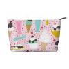 WSHFFILO Cosmetic Bag, Sweet Ice Cream Print, Black, One Size view 1
