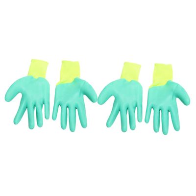 WOONEKY Anti-Bite Protective Gloves for Hamsters, 2 Pairs, Green