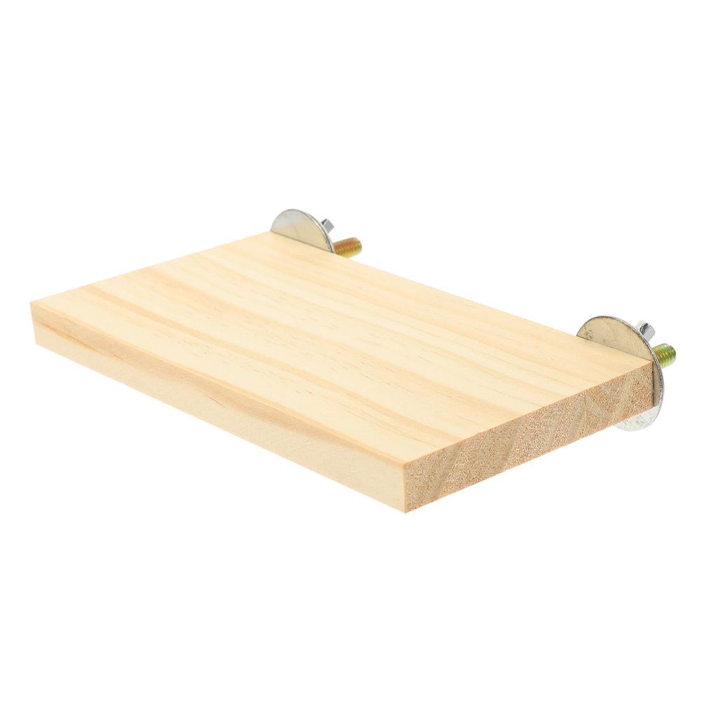 CORHAD Rectangular Wooden Bird Perch Platform with Stand