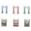 3 Pairs of Size L Thin Rubber Gloves for Gardening and Dishwashing view 3