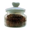 Cacao Nibs in 70% Dark Chocolate from Mexico in a Decorative Glass Bottle view 1