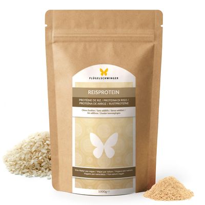 1 kg Rice Protein with 84.4% Protein, No Additives, Naturally Vegan, Soy-Free