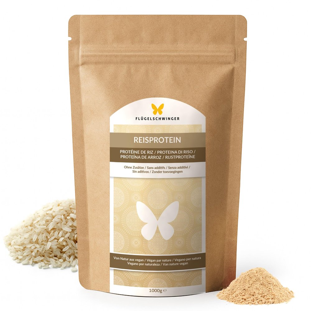1 kg Rice Protein with 84.4% Protein, No Additives, Naturally Vegan, Soy-Free