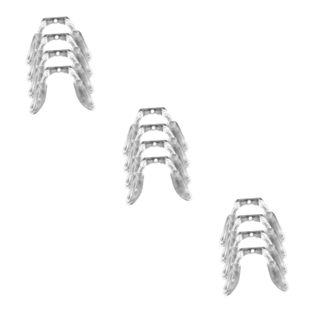 KOMBIUDA 3 Sets of Silicone Glasses Nose Pads, U-Shaped, 4 Pieces x 3