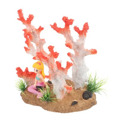 BUGUUYO Mermaid Figure Coral Reef Aquarium Decoration