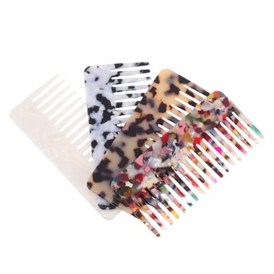 Antistatic Acrylic Hair Styling Combs, 4-Piece Set, Wide Teeth