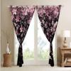 Homemissing Eiffel Tower Cherry Blossom Curtains, 245 x 140 cm, Paris Floral Curtains for Kids view 4