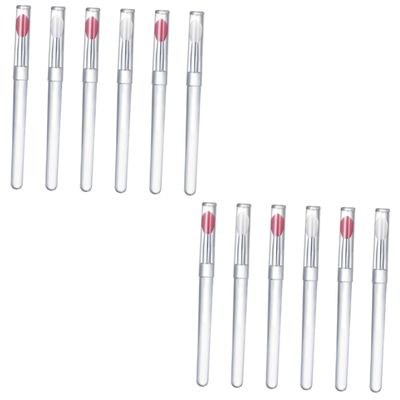 Beatifufu 2 Sets Silicone Lipstick Applicator Brushes, Makeup Beauty Tool, Ergonomic Design, Small and Portable for On the Go, 6 Pieces