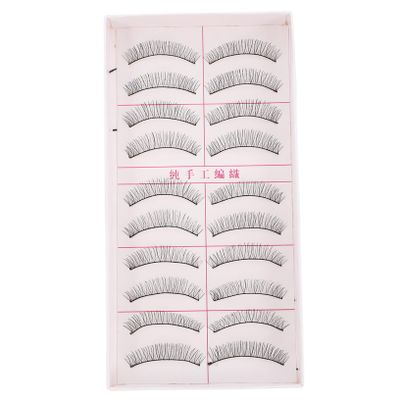 FRCOLOR 30 Pairs Long Natural-Look False Eyelashes, Handmade, Black
