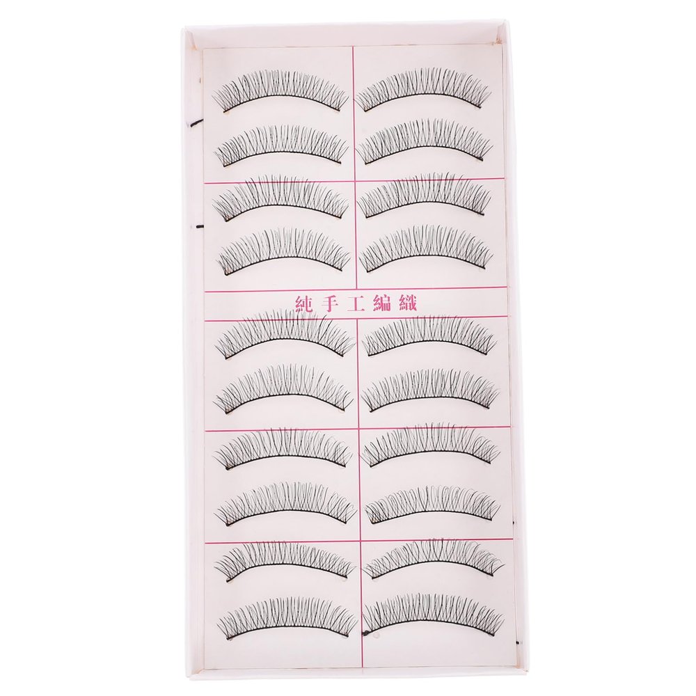 FRCOLOR 30 Pairs Long Natural-Look False Eyelashes, Handmade, Black