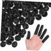 FOMIYES 200-Piece Tattoo Machine Gel Finger Sleeve Set, Black view 1