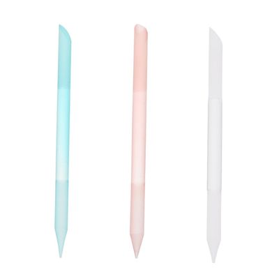 WOONEKY 3-Piece Cylindrical Glass Nail Files for Polishing, Nail Design, Salon and Travel