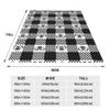 Christmas Heart Dog Paw Black-and-White Checkerboard Ultra-Soft Microfleece Blanket, 127 x view 2