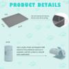 Bencacawinstyle Dog Urine Pad Holder, Spill-Proof, with 6 Clips, Non-Slip Waterproof Silicone Mat, Works with Most Training Pads, Easy to Clean (Gray Mat Size: 35.6 view 3
