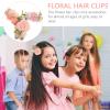 VICASKY 6-Piece Flower Hair Clips with Faux Pearls for Girls view 4