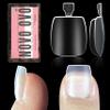 NOVO OVO Long Thick Tapered Square Toenail Tips, Soft-Gel Full-Cover, 15 Sizes, 240 Pieces view 1