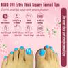 NOVO OVO Long Thick Tapered Square Toenail Tips, Soft-Gel Full-Cover, 15 Sizes, 240 Pieces view 2