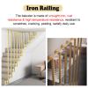 Adjustable Iron Stair Railing Baluster, Black, 1.45 m/57.1 in/4.8 ft view 4
