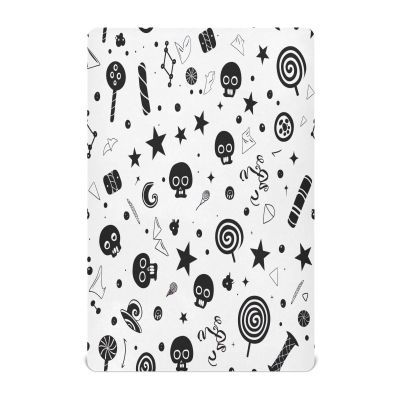 JUMBEAR Fitted Sheet for Newborns and Strollers, Skull Pattern, Soft and Breathable