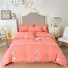 GLFNB Duvet Cover Set, Colorful Floral Pattern, 4-Piece Thick Cotton Set with Zipper view 1
