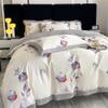 GLFNB 100% Cotton 4-Piece Bedding Set, Rustic Style, Printed Sheets, Soft Moisture Absorption, High Thread Count, High Density, for Mother and Baby view 1