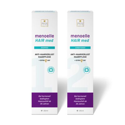 menoelle HAIR med Duo Anti-Hair Loss Hair Care Set – Shampoo & Conditioner, 2 x 240 ml