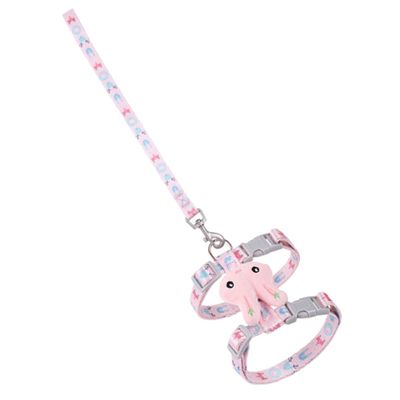 BCOATH Cat Harness and Leash Set - Adjustable, Escape-Proof, I-Shape Nylon Rope - Pink - For Cats Up to 6 kg