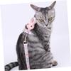 BCOATH Cat Harness and Leash Set - Adjustable, Escape-Proof, I-Shape Nylon Rope - Pink - For Cats Up to 6 kg view 4