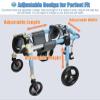 Dog Wheelchair XS/S/M/L/XL/XXL for Front and Rear Legs, Fully Supportive Walking Aid for All Dog Breeds, Adjustable Portable Dog Leg Support Wheelchair (Blue, Size) view 4