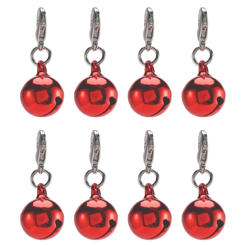 Torribala 8-Pack Bell Charms for Dog and Cat Collars, Leashes and Backpacks