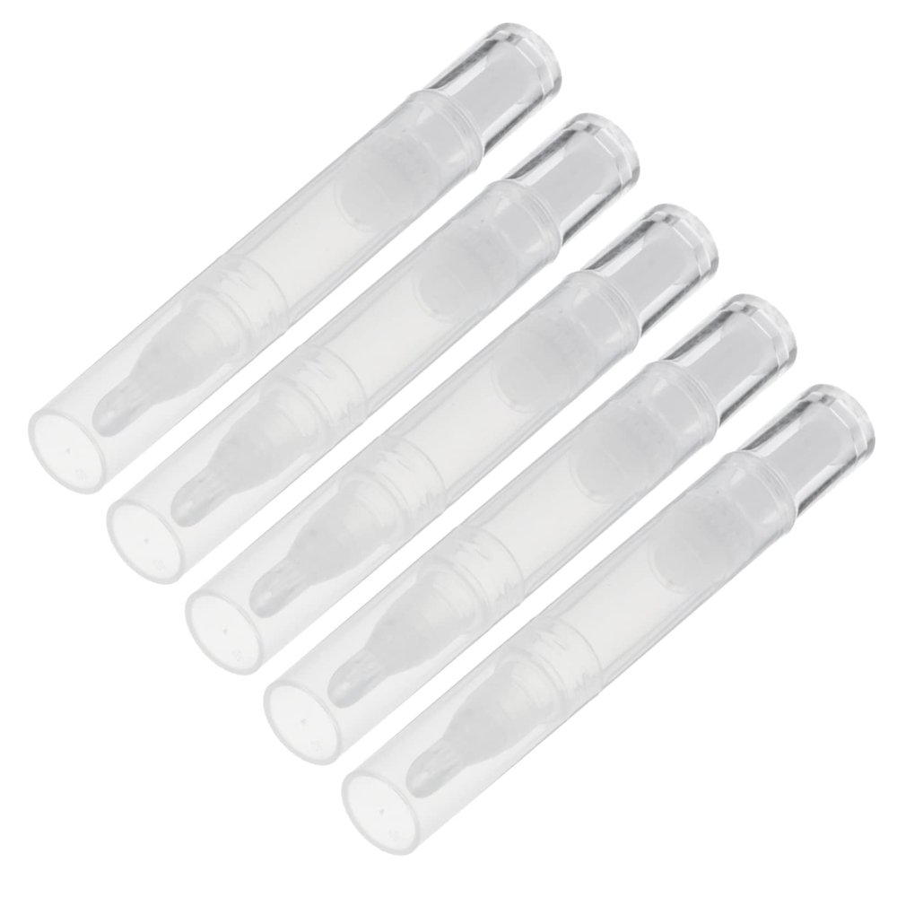 Mikinona Empty Lip Gloss Containers, Refillable Bottles, 5-Pack, 5 mL, PC and PP, Random Colors
