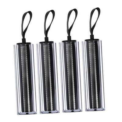 4 Empty Slanted Lipstick Tubes, Plastic, Black