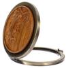 WOONEKY Portable Double-Sided Round Folding Makeup Mirror, Brown view 1