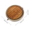 WOONEKY Portable Double-Sided Round Folding Makeup Mirror, Brown view 4