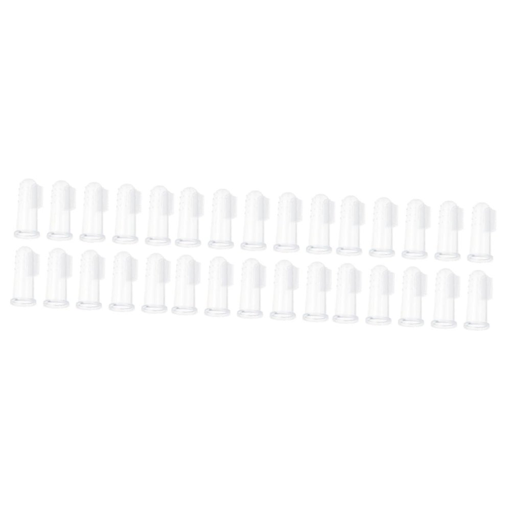 HAPINARY 30-Piece Finger Toothbrushes for Pets, Dental Cleaning Tool for Dogs and Cats, Ergonomic Design, Soft Bristles for Sensitive Teeth, Transparent Case